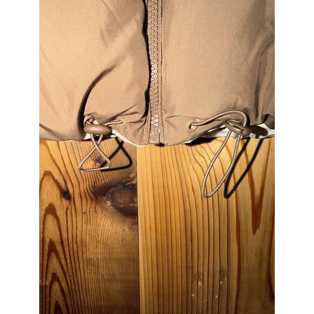 Love Tree Women’s Small Reversible Puffer Vest -Brown Cream Full Zip Soft Cozy - Picture 3 of 6